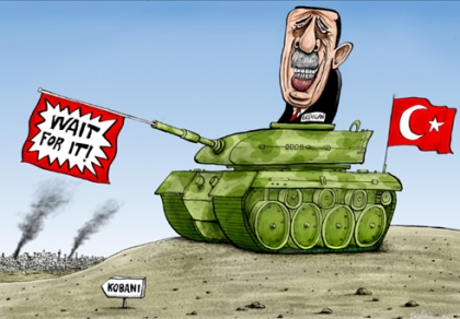 کوبانی عزیز! رادین کردهای آنسوی فرات! منتظر کمک ما نباشید، همچنان به خود مشغولیم