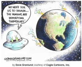 با این کشتاری که زمینیان از هم می کنند، آیا نیازی به دستی از خارج دنیا هست؟