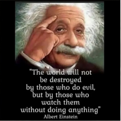 ویران کنندگان جهان تماشاچیان بی تفاوتند - انیشتین